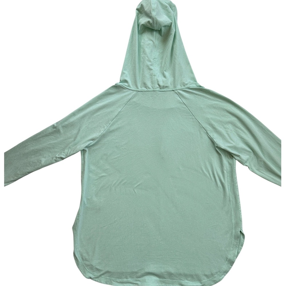 Athleta Uptempo Hoodie Sweatshirt Women XL Green Excellent Thumbhole Raglan Hem - Picture 6 of 9